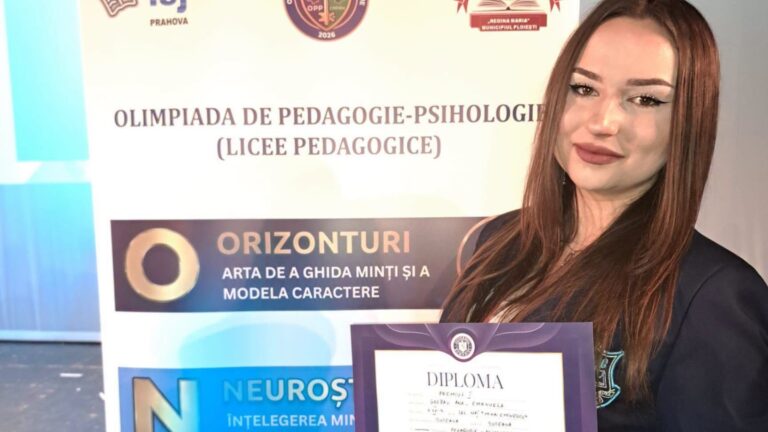 Ana – Emanuela Grozav de la Colegiul Național „Mihai Eminescu” a obținut premiul I la etapa națională a Olimpiadei de pedagogie-psihologie, desfășurată la Ploiești