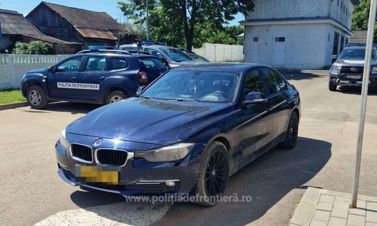 BMW căutat de autoritățile din Olanda depistat de polițiștii de frontieră din Vama Siret