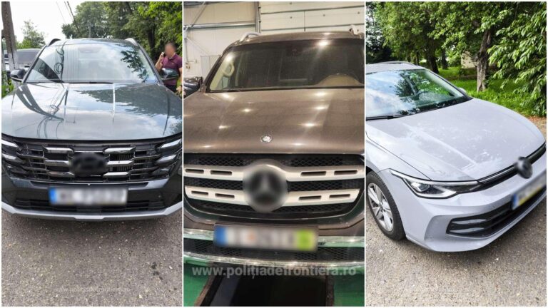 Trei autoturisme căutate la nivel internațional, în valoare de aproape 500.000 de lei, au fost descoperite de polițiștii de frontieră suceveni
