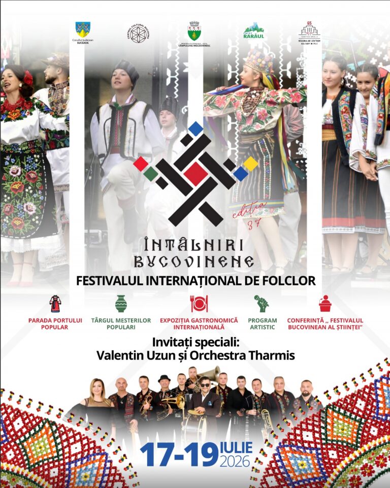 Cinci țări se întâlnesc la Câmpulung Moldovenesc prin muzică, dans și port popular