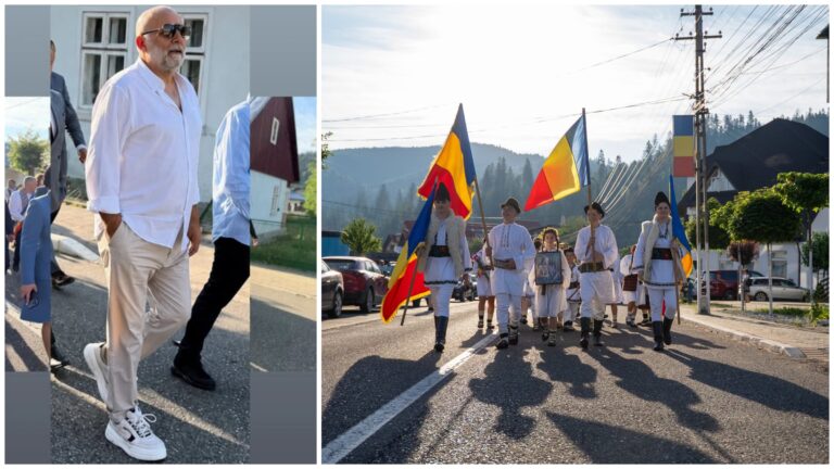 Primarul Vasile Rîmbu, proaspăt întors din vacanța de la Monaco, a îmbinat stilul opulent din Coasta de Azur cu cel de cositor bucovinean la Hramul Mănăstirii Putna