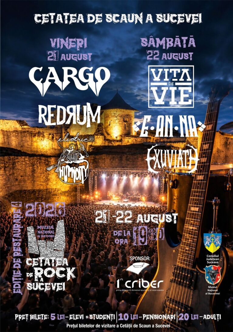 Muzeul Național al Bucovinei continuă serile de rock din Cetatea de Scaun a Sucevei
