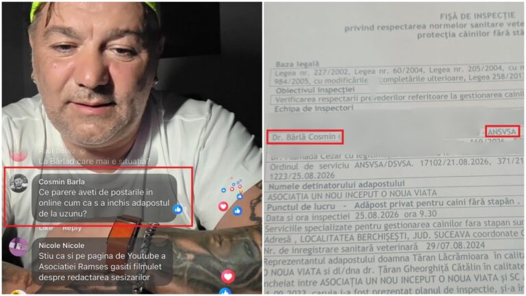 (AUDIO) Adăpostul de câini de la Berchișești a fost închis de un inspector ANSVSA abonat la live-urile lui Mihai Chirca, imediat după ce șeful Kola Kariola l-a amenințat pe Cătălin Țăran: „Cineva de la București nu te mai iubește!”