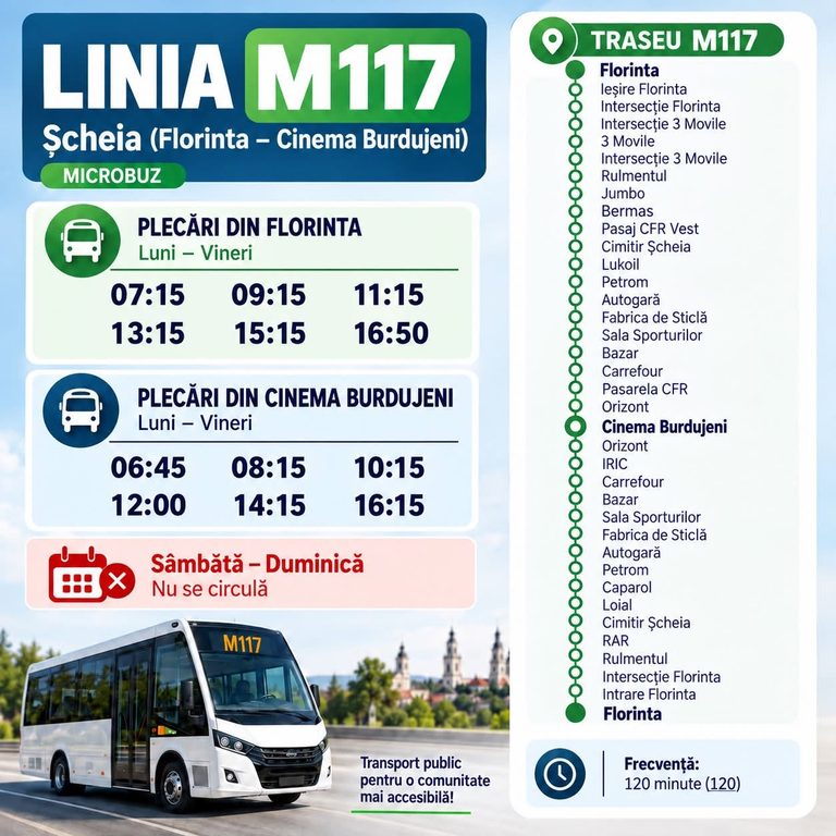 Veste bună pentru locuitorii din Șcheia la început de an școlar. O nouă linie de transport public va face legătura directă între zona Florinta și municipiul Suceava