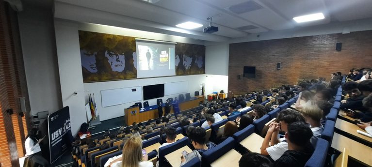 O conferință amplă organizată de polițiști la USV a marcat debutul campaniei „Săptămâna Prevenirii Criminalității”
