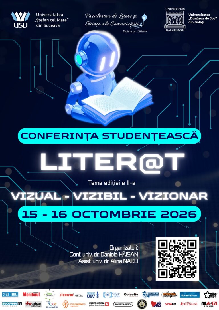 Afișul conferinței studențești Liter@t, ediția a II-a, 15-16 octombrie 2026